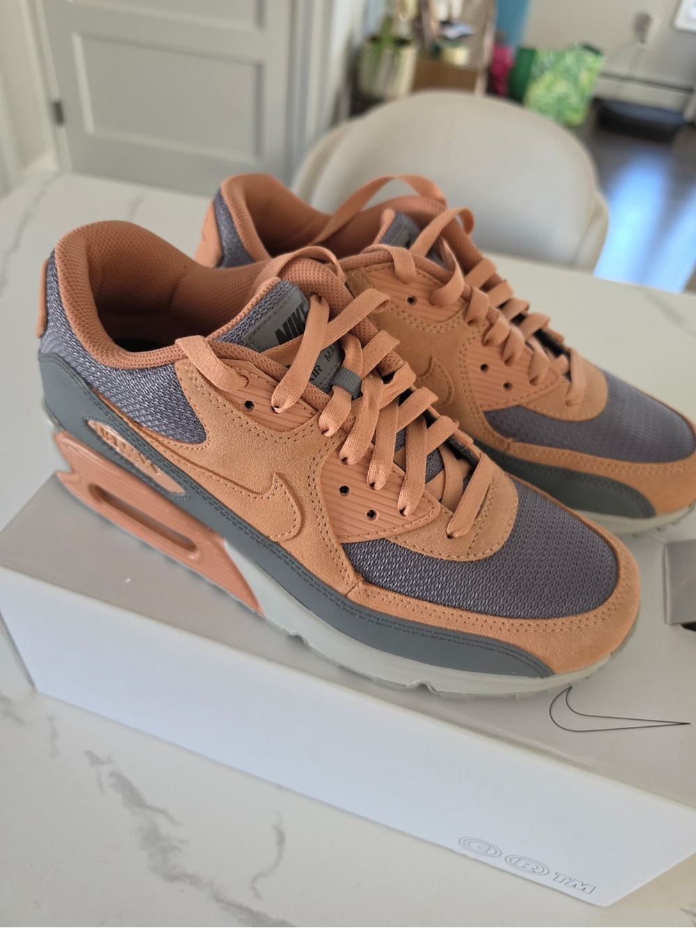 Nike salmon and Gray Men’s Air Max Sneakers